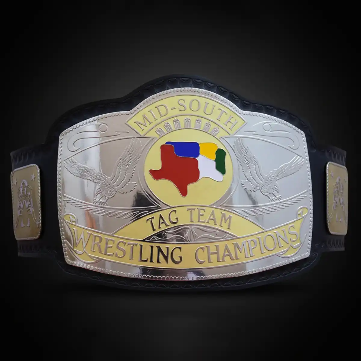 18_compressed Mid-South Tag Team Wrestling Championship Belt - Image 1
