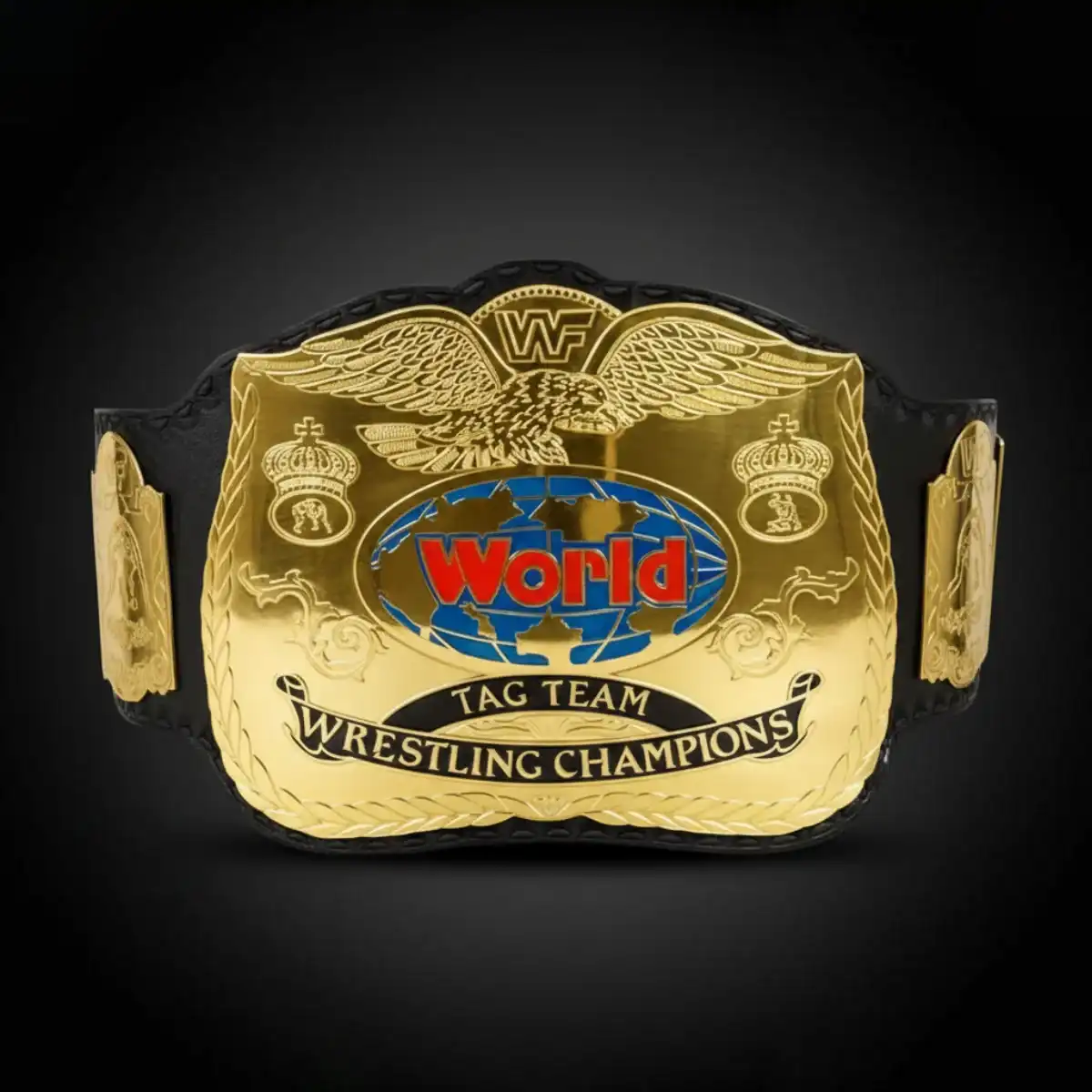 3_compressed Old Wrestling Dual Tag Team Championship Belt - Image 1