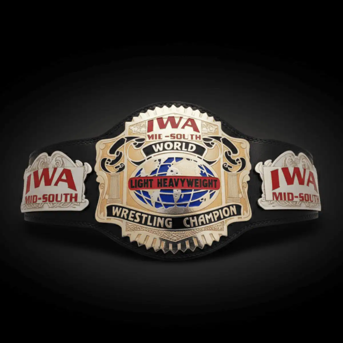45 IWA Mid South World Light Heavyweight Championship Wrestling Belt Replica - Image 1