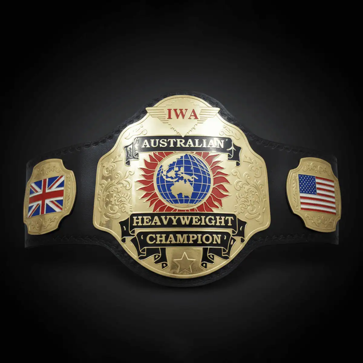 46 IWA Australian Heavyweight Championship Wrestling Belt Replica - Image 1