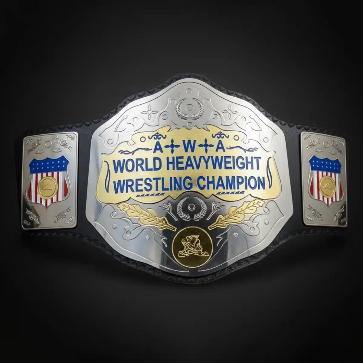 4_compressed AWA World Heavyweight Wrestling Championship Belt - Image 1