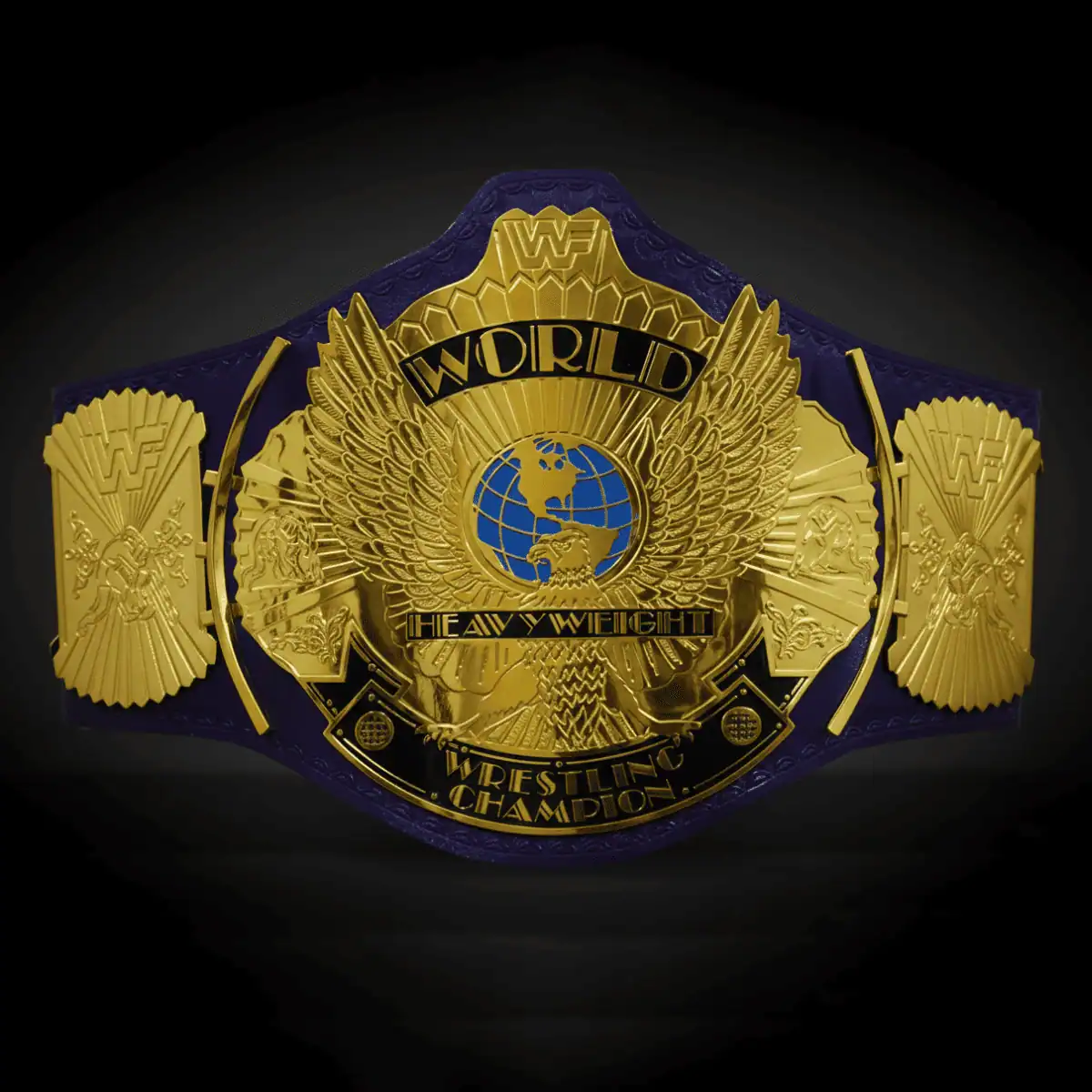 64 WWF Ultimate Warrior Purple Winged Eagle Championship Belt Replica - Image 1