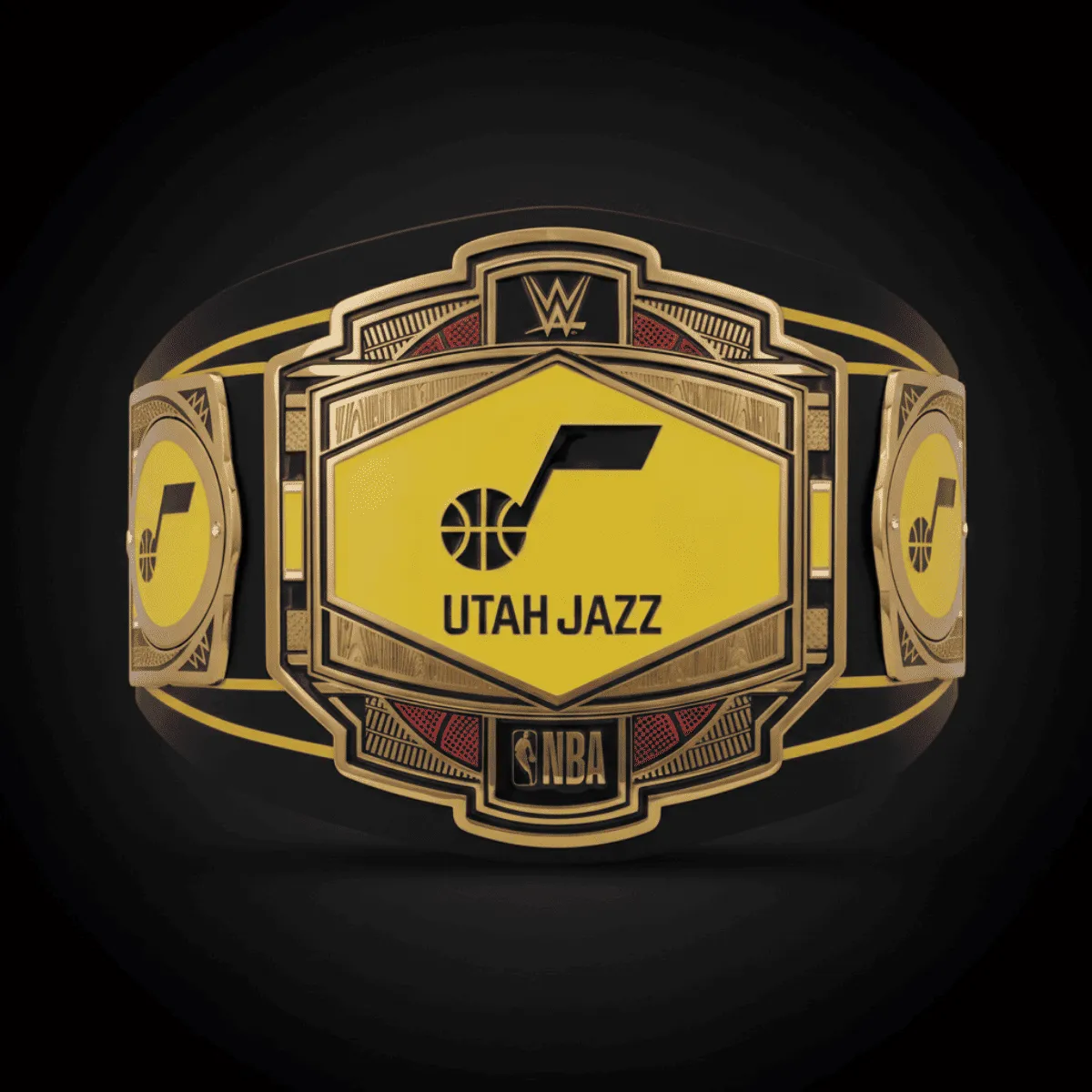 143 Utah Jazz WWE Legacy Title Belt - Image 1