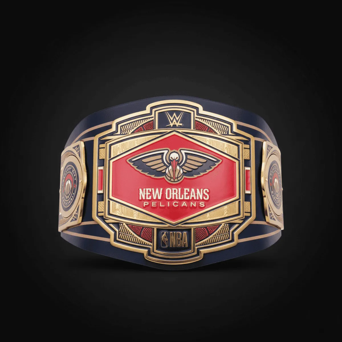 152 New Orleans Pelicans WWE Legacy Title Belt - Image 1