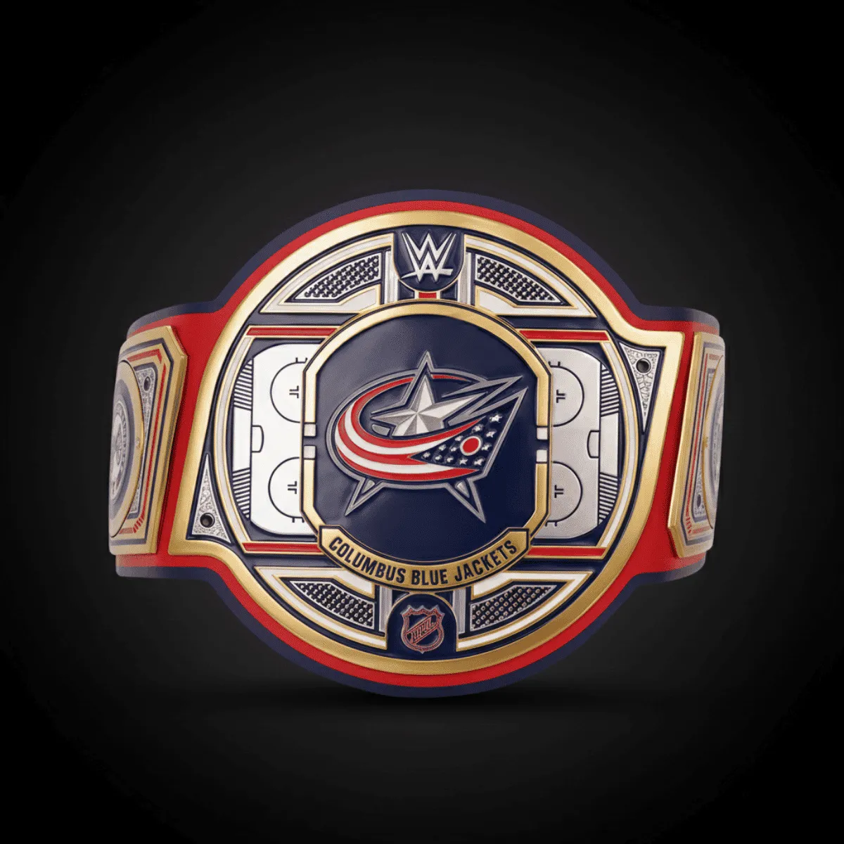 56 Columbus Blue Jackets WWE Legacy Title Belt - Image 1